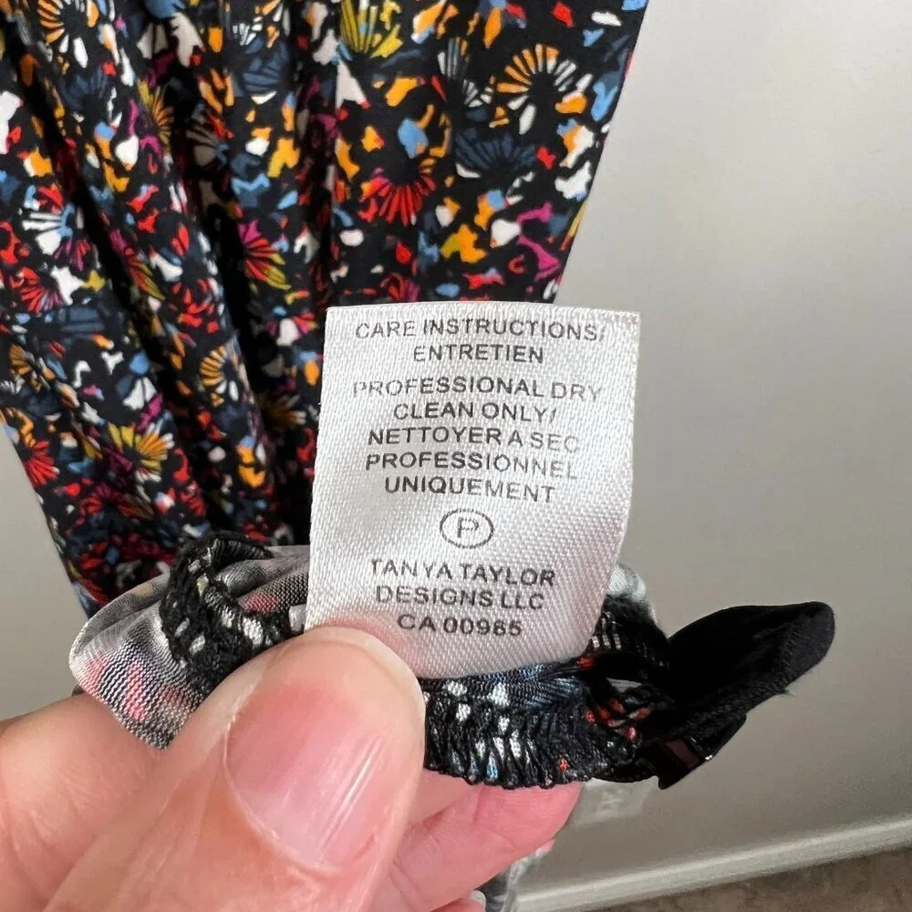 Tanya Taylor Octavia Floral Maxi Dress Size Small Open Back Stretch Comfy